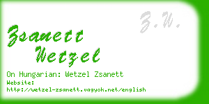 zsanett wetzel business card